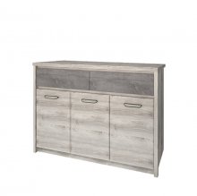 JAZZ Комод 3d2s Каштан Nairobi / Оникс
размер  126,5/95/40 см